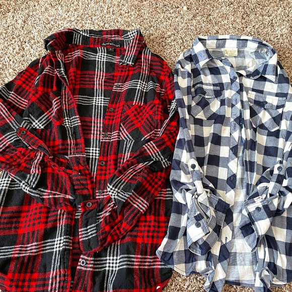 Junior Girl Fall Flannels Style Tops -Med Blessed Be The Gift Closet - Picture 1 of 5